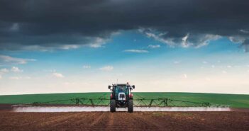 Sprayer in field